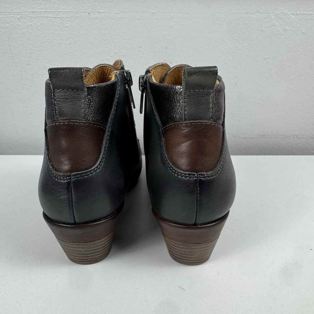 Womens Pikolinos Leather Ankle Boots Low Heel Zip Comfort Euro 38 - Picture 2 of 16